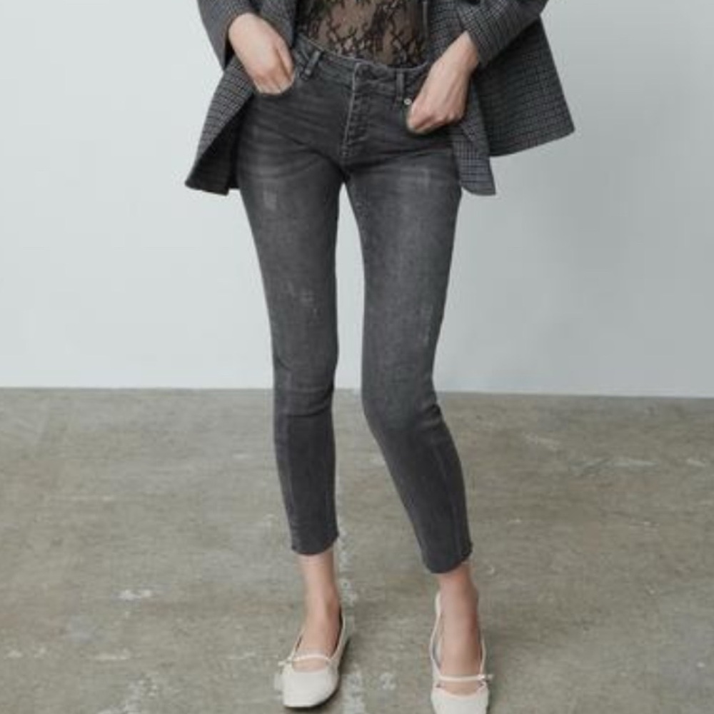 Zara grey skinny jeans
